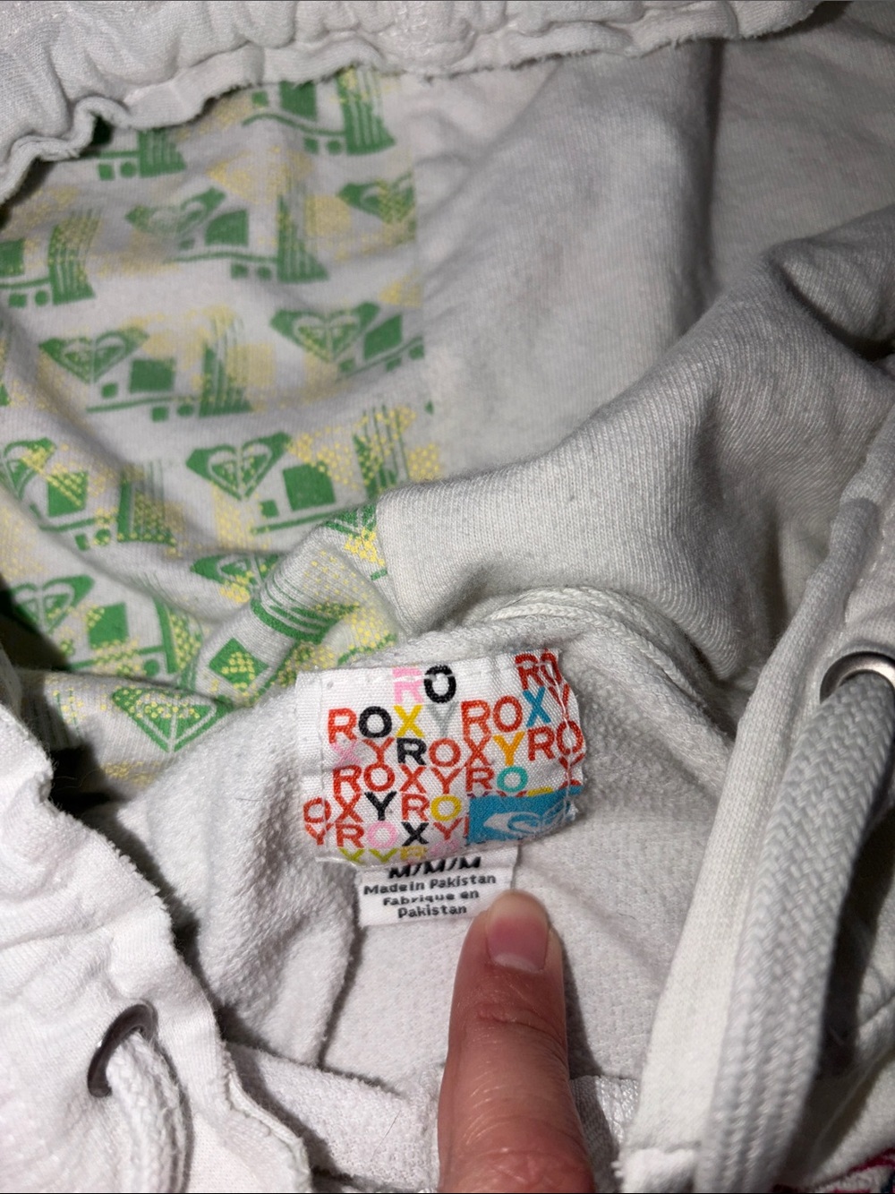 Roxy Zip Up Hoodie with Pink Logo and Multicolor Floral Print - Picture 9 of 14